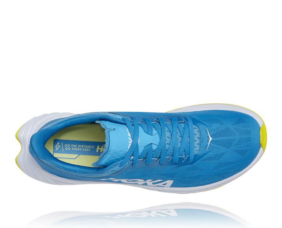 Hoka One One Hardloopschoenen Heren - Carbon X 2 - Blauw/Wit - BT4289075